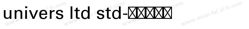 univers ltd std字体转换